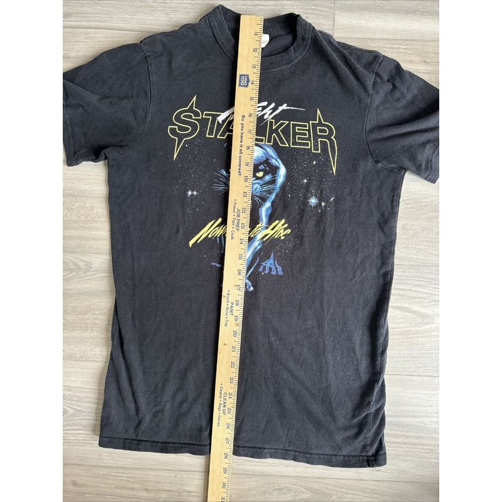Night Stalker Nowhere To Hide shirt Mens Small Black Panther Standard Issue Vtg - Picture 5 of 6